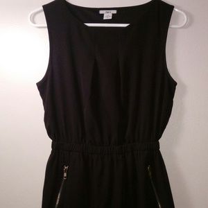 Bar III Black Cinched Waist Dress with Pockets